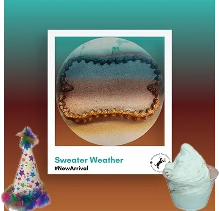 Colorful soap with hat and ice cream.