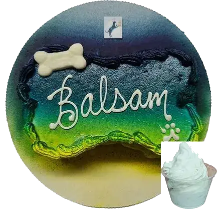 Pet-friendly cake for dogs and ice cream