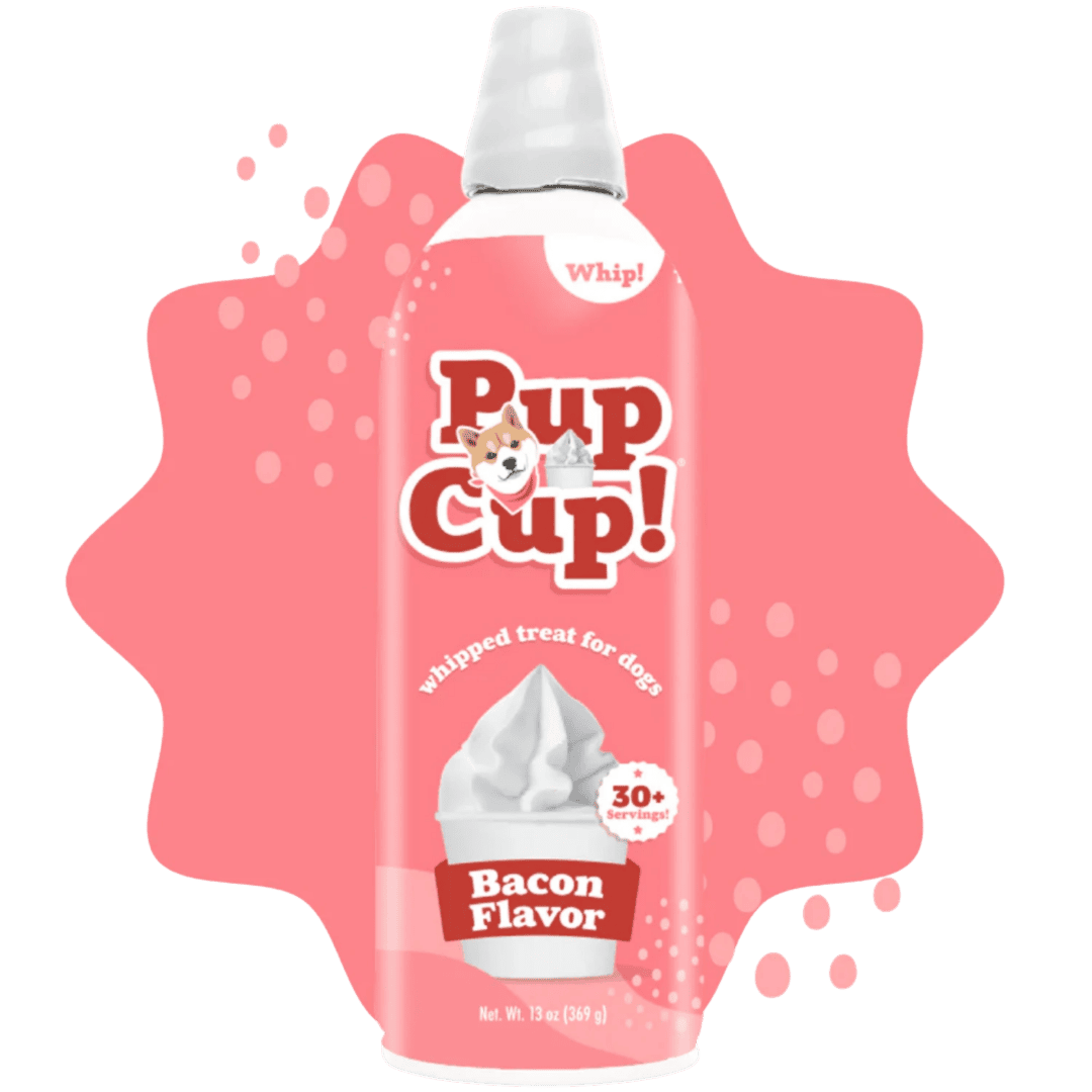 Dog whipped treat, bacon flavor