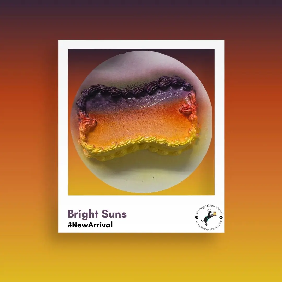 Colorful gradient cake with sunset hues.