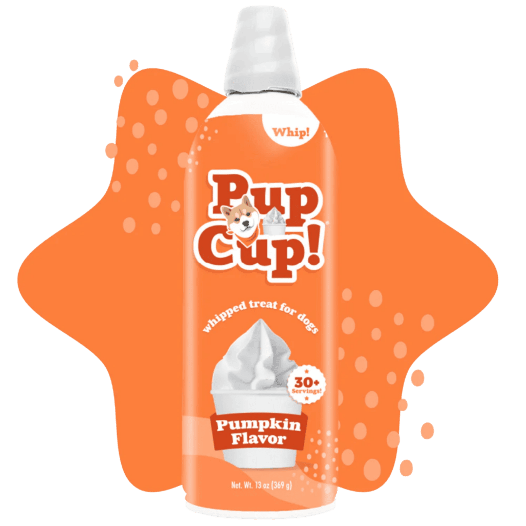 Pumpkin-flavored dog treat canister