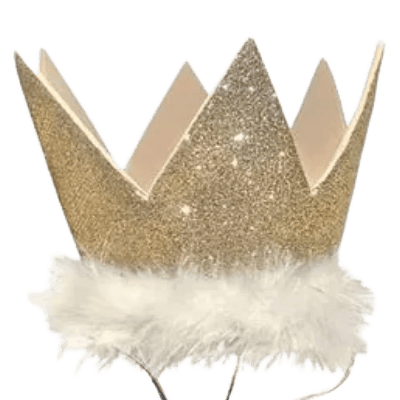 Festive crown with sparkling glitter design
