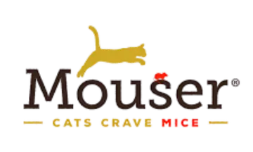 Mouser logo with leaping cat