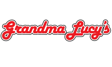 Red text Grandma Lucy's on black