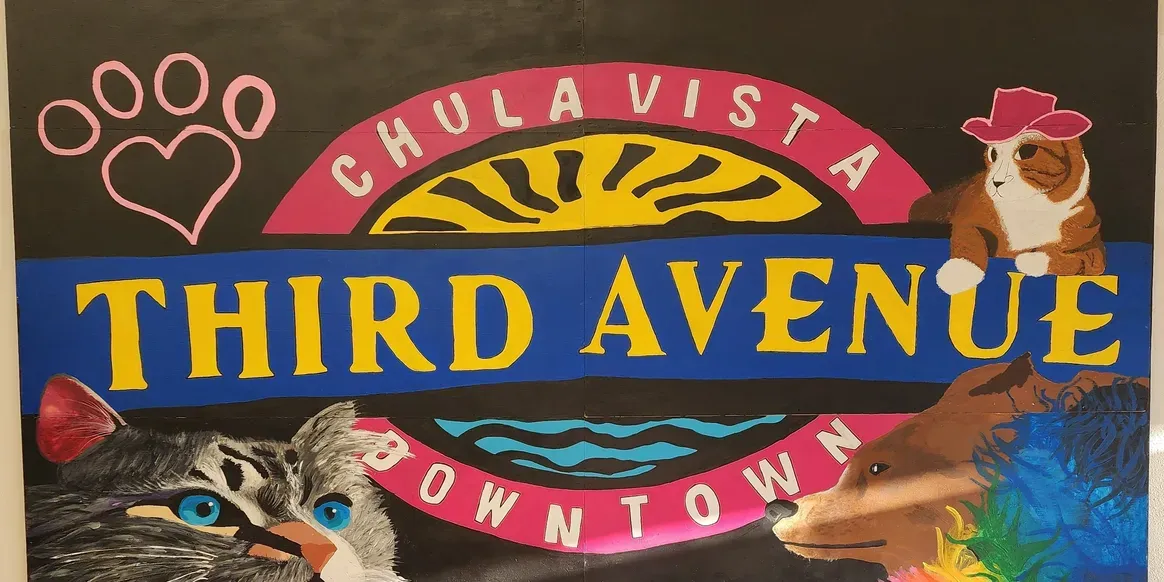 Artistic animals on Third Avenue mural