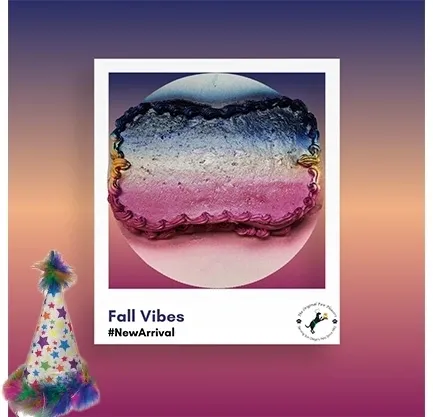 Festive gradient cake with party hat