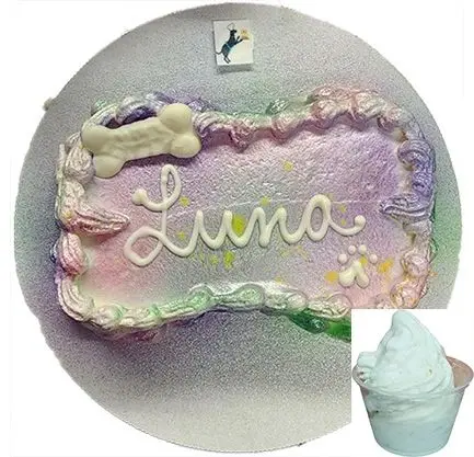 Pet birthday cake with bone