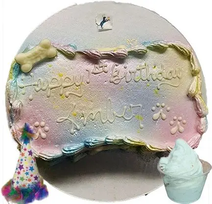 Happy 1st Birthday Amber dog cake