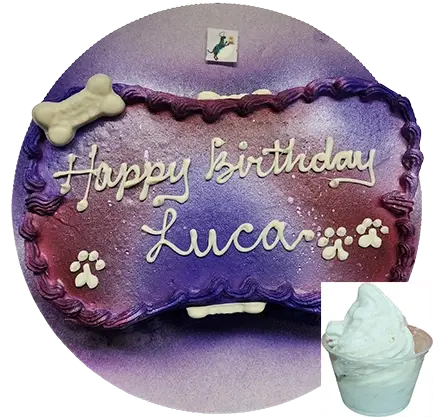 Dog birthday cake "Happy Birthday Luca