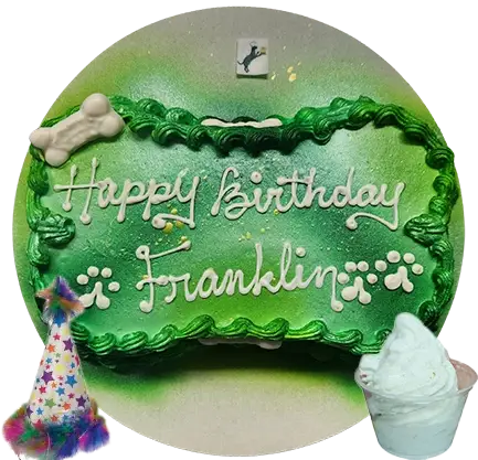 Dog birthday cake "Happy Birthday Franklin