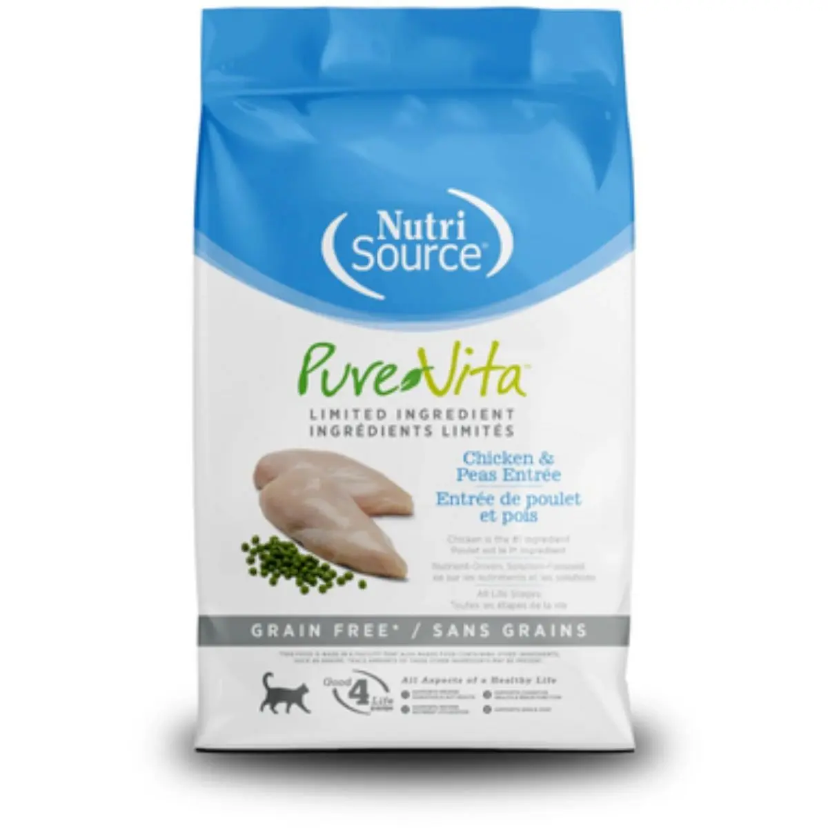 NutriSource PureVita chicken pea cat food