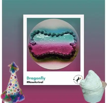 Ombre bath bomb and ice cream
