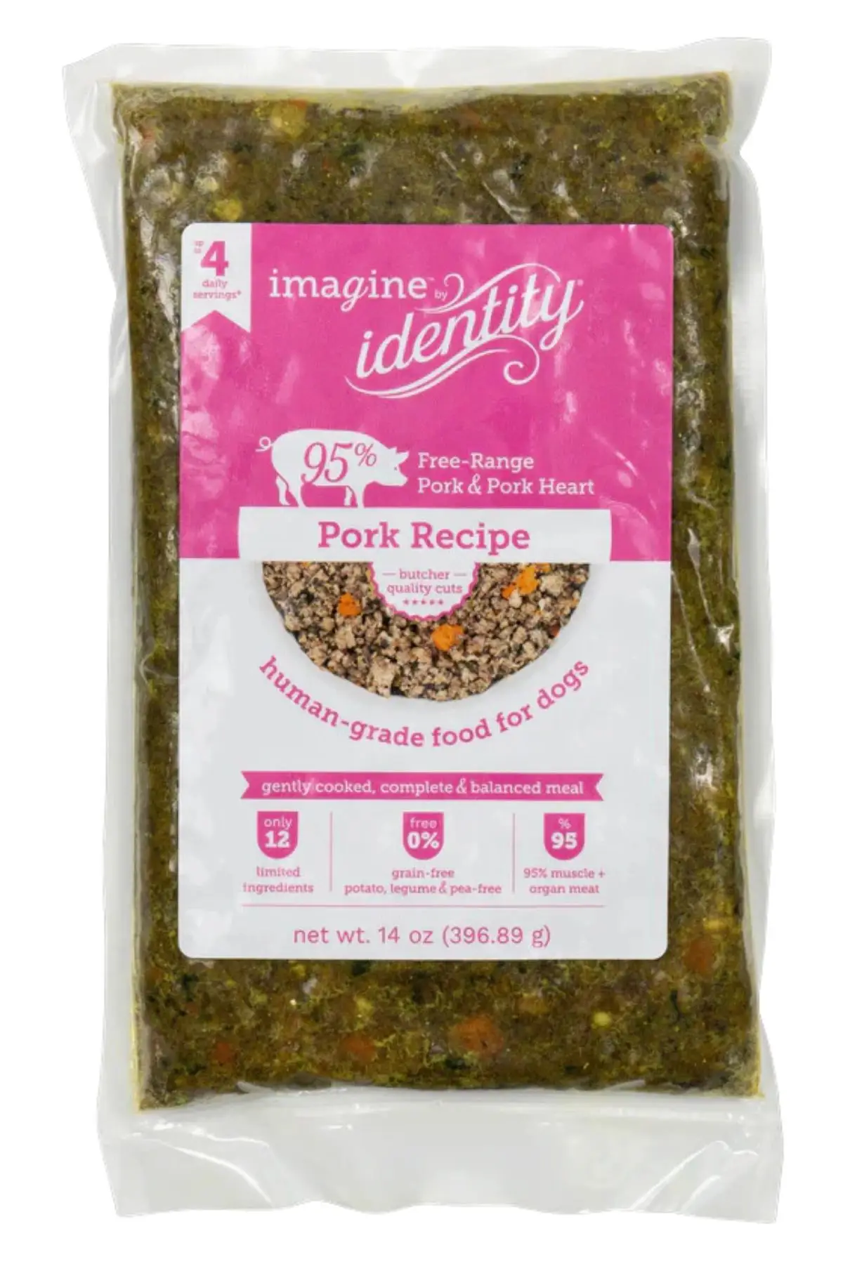 Gently cooked, balanced dog food meal