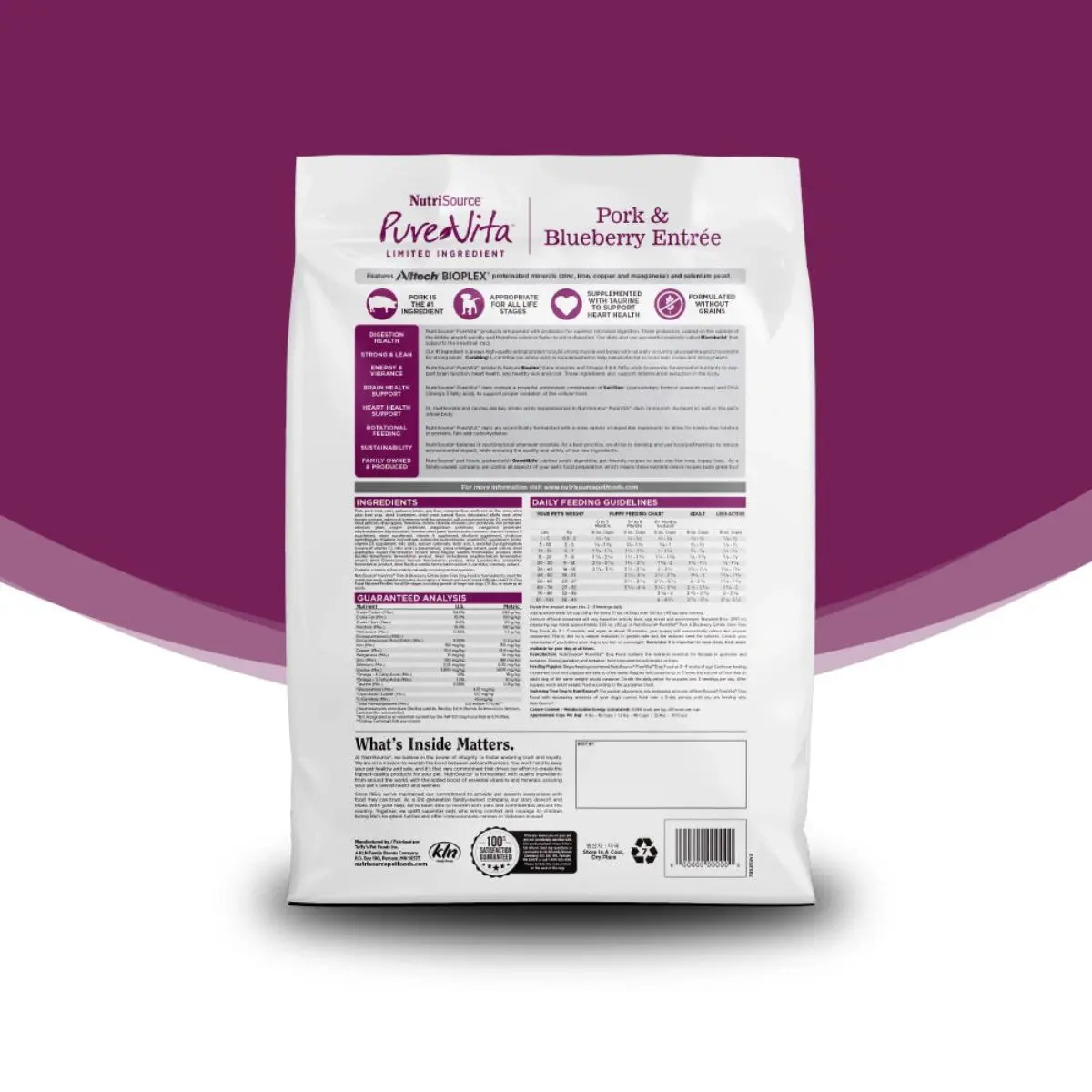 NutriSource PureVita Pork & Blueberry Entree