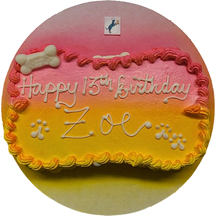 Zoe's 13th birthday dog cake