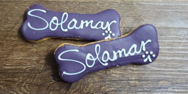 Custom cookies with icing lettering